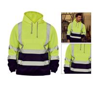 S-5XL Moda Hi Vis Mens Pullover Felpa Con Cappuccio Felpa Top di Notte A Cavallo