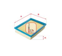 S 6640 A SOFIMA Filtro aria per ,CHEVROLET,OPEL,VAUXHALL