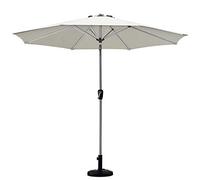 s 9ft/2.7m Large with Steel Pole Outdoor Garden Beach Sun Umbrella with Push Button Tilt Crank And 8 Sturdy Ribs