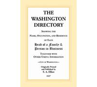 S a Elliot The Washington [DC] Directory, 1827 (Tascabile)