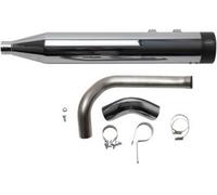 S& ; S Ombra Silenziatore Kit - Cromo Con Nero Evidenziato Lavorati Tappo