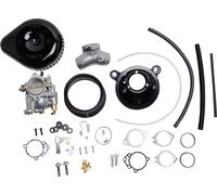 S&AMP ; S Super E Carburatore Kit W/ Gloss Nero Slasher Tearshop Aria Cover