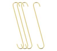 S Appendere Ganci,12 Pollici/300mm Extra Lunghi Acciaio Appendiabiti,Dorato,4pz