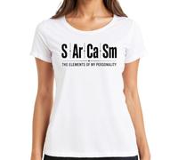 S AR Ca Sm Elements of My Statement - Maglietta da donna, bianco, XL