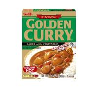 S&B Golden Curry Sauce with Vegetables Medium Hot -230g | Preparato per Salsa al Gusto Curry Giapponese