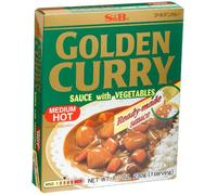 S&B Golden Curry Sauce with Vegtables, Medium Hot, 8.1-Ounce Boxes (Pack of 5) by S&B