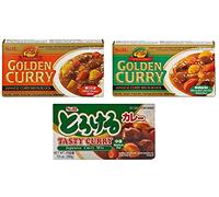 S&B Tris Curry - Curry Giapponese Med Hot 200g + Medio Curry Dorato Piccante 220g + Medio Golden Curry 220g