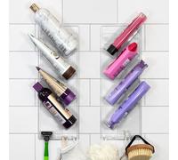 S.B.Weston Carrello da doccia a parete in plastica trasparente, facile da installare, conservare con cura shampoo, balsami, rasoi e altri accessori su questo elegante bagno