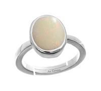 S-B0BS6LGBMRNAMZ - Anello con opale 7,25 Ratti da 6,43 carati, qualità A+, per uomini e donne, Small, Gemma
