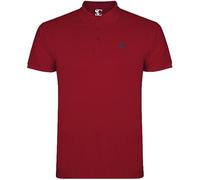 S&C - Polo Uomo Manica Corta 100% Cotone, Tinta Unita, Stile Casual, 3 Bottoni, Design Spagnolo, Tessuto Pique, Regular Fit, Consultare la Taglia, Rosso Granato, M