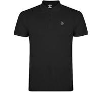 S&C - Polo Uomo Manica Corta 100% Cotone, Tinta Unita, Stile Casual, 3 Bottoni, Design Spagnolo, Tessuto Pique, Regular Fit, Consultare la Taglia, Nero, S
