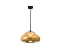 S-Cevada Lampada a Sospensione Moderna in Vetro Oro Lampadario a Sospensione Sferico per Sala da Pranzo Cucina Isola Camera Corridoio Bar (Oro)