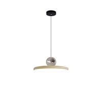 S-Cevada Lampada a Sospensione Moderna LED 40cm Dimmerabile Lampadario a Sospensione Vintage in Metallo per Camera da Letto Isola Cucina Soggiorno Corridoio Sala da Pranzo (Argento+Beige)