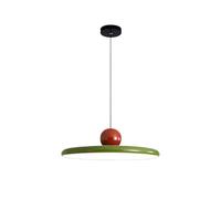 S-Cevada Lampada a Sospensione Moderna LED 40cm Dimmerabile Lampadario a Sospensione Vintage in Metallo per Camera da Letto Isola Cucina Soggiorno Corridoio Sala da Pranzo (Rosso+Verde)