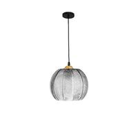S-Cevada Lampada a Sospensione Vintage in Vetro Grigio 25cm Sferica per Sala da Pranzo Cucina Isola Camera Corridoio Bar (Grigio, 25cm)