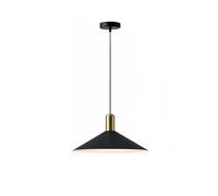 S-Cevada Lampada a Sospensione Vintage Industriale 35cm in Metallo Nero con Portalampada Dorato per Camera da Letto Cucina Soggiorno (Nero)