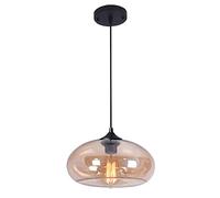 S-Cevada Lampadario a Sospensione in Vetro Colorato Vintage Industriale da 28 cm, Lampada da Soffitto Retrò Loft Bar E27, Luci da cucina sala da pranzo camera da letto