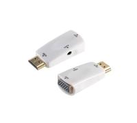 S-Conn 10-01001 Cavo di interfaccia e Adattatore HDMI A VGA / 3.5mm Bianco