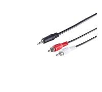 S-Conn 3.5mm - 2xRCA 5 m 5m 3.5mm 2 x RCA Nero, Rosso, Bianco cavo audio