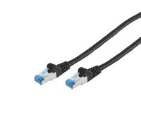 S/CONN maximum connectivity Patch Cable Cat6A S/FTP PiMF Black 0.5 m black 5 m