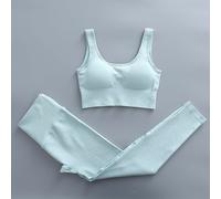 S Donna 2/3pcs Morbido Coste Reggiseno senza Cuciture E Vita Alta Lunghi Di New