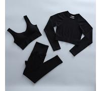 S Donna 2/3pcs Morbido Coste Reggiseno senza Cuciture E Vita Alta Lunghi Di New