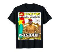 S.E. Le Capitaine Ibrahim TRAORE, PRESIDENT du Faso Maglietta