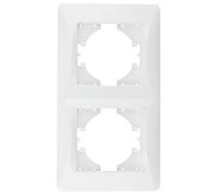 S-EMPOT. CORNICE BIANCA 2 ELEM.VERT: Elegante e moderno telaio da incasso per installazione verticale. Ideale per illuminare gli spazi con il suo design minimalista e funzionalità eccezionale.