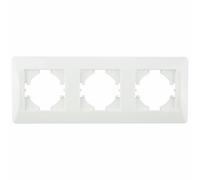 S-EMPOT. CORNICE BIANCO 3 ELEM.HORIZ: elegante sistema di incasso bianco con cornice orizzontale per 3 elementi, ideale per qualsiasi spazio moderno e funzionale.