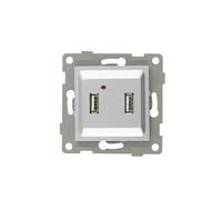 S-EMPOT. TITANIO DUAL USB: la soluzione ideale per caricare i tuoi dispositivi. Con due porte, assicura una ricarica rapida ed efficiente, unendo stile e funzionalità per casa e ufficio.