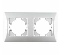 S-EMPOT. TITANIO TELAIO 2 ELEM.HORIZ: elegante cornice da incasso in titanio, ideale per evidenziare il tuo spazio con un design orizzontale moderno e funzionale. Perfetto per qualsiasi ambiente.