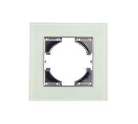 S-EMPOT.VETRO BIANCO TELAIO 1ELEMENTO: elegante incasso in vetro bianco con una cornice moderna che esalta qualsiasi spazio. Ideale per illuminare e abbellire la tua casa.