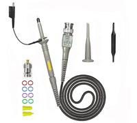 S.Fine Sonda per Oscilloscopio P6100 - 100MHz 1X/10X Universale con Adattatore per FNIRSI TC4 TC3 DSO152 DSO153, Accessorio per Diagnostica Auto e Progetti Fai da Te