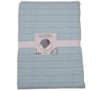 S&G Home Copritutto Copriletto Copridivano Telo Arredo a Righe Puro Cotone Mahdia - Acquamarina, Matrimoniale