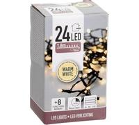 S.I.A GUIRNALDA A PILAS MULTIFUNCION 24 LED CABLE LUZ BLANCO CALIDO 2,5 m