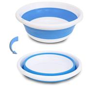 S.I.C SIC Bacinella multiuso pieghevole; Portatile, forma rotonda, salvaspazio, leggero. Utile sia per la casa, che in cucina; e all'esterno per il campeggio e le gite.(31 cm Azzuro)…