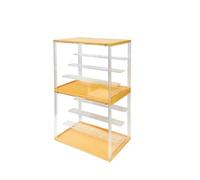 S.I.C Vetrina in Acrilico trasparente; Multi step per collezione Lego, Statuine, Modellini; Box Espositore Gadget, Action Figure Organizzatore oggetti da collezione; (Giallo 23 * 34 * 31.6CM*2)