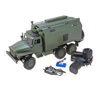 s-idee® 18182 B36 camion militare RC camion Ural B36 camion militare 6WD RTR 1:16 verde con batteria + caricatore