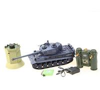 s-idee® RC Panzer 99867 - Carro armato battito tedesco Tiger 1:28 con sistema di combattimento a infrarossi integrato 2,4 Ghz RC R/C