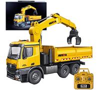 s-idee® S1575 Rc Pala a levetta con gru & Raschiatrice Dump Truck 1:14 Camion 26 Canali Huina 1575