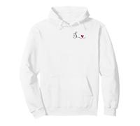 S Iniziale Cuore Monogramma Regalo Felpa con Cappuccio