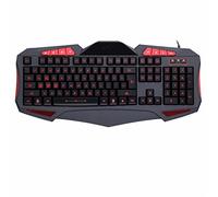 S keyboard Tastiera Retroilluminata Della Tastiera Della Tastiera Di Gioco Del Usb Della Luce Multimediale a Tre Colori,Nero