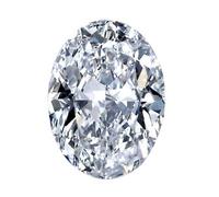 S Kumar Gems And Jewels 11.00 carati/ct di forma ovale certificata/taglio zircone bianco (diamante americano) non riscaldato/pietra preziosa non trattata/pietra portafortuna - B06XB194DN