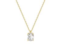 S.Leaf Collana dell'amicizia in argento Sterling per donne, regalo di compleanno, collana tennis con stella dorata delicata per donne, Small, Argento sterling, Zirconie sintetico