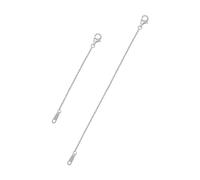 S.Leaf Estensore per collana in argento Sterling 925, estensore per collana da donna, estensore per collana, set da 2 pezzi, 5,1 cm, 10,2 cm, argento ipoallergenico