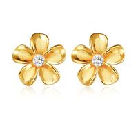 S.Leaf Orecchini a perno da donna in argento sterling oro fiore di ciliegio floreale orecchini a perno migliore amica regali di compleanno per donne adolescenti alla moda sorella mamma moglie donna