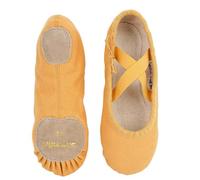 s.lemon Lino Scarpe Danza Classica Bambina,Suola Spezzata Danza Scarpe per Balletto Giallo 35