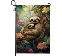 S-Loth Love Adorable Brown Wildlife Theme Bandiere Verticale Resistente Alle Intemperie Flag Durevole Bandiera Da Giardino Per Festival Interno Portico 30X45Cm