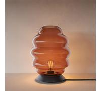 s.luce Echos Lampada Da Tavolo In Vetro E27 Con Interruttore, 25 Cm