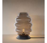 s.luce Echos Lampada Da Tavolo In Vetro E27 Con Interruttore, 25 Cm